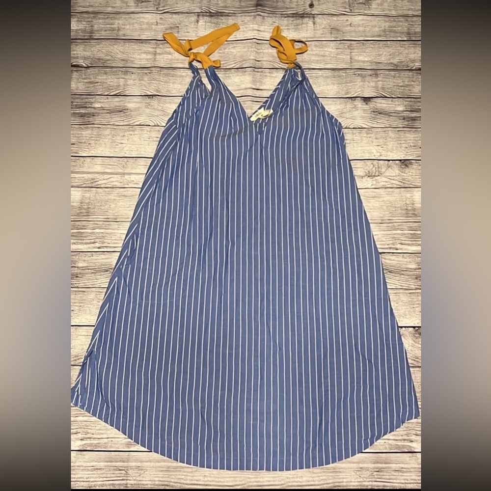 MATILDA JANE Womens Dress Striped Sandy Sea Shell Cover Up Size M Medium Overszd